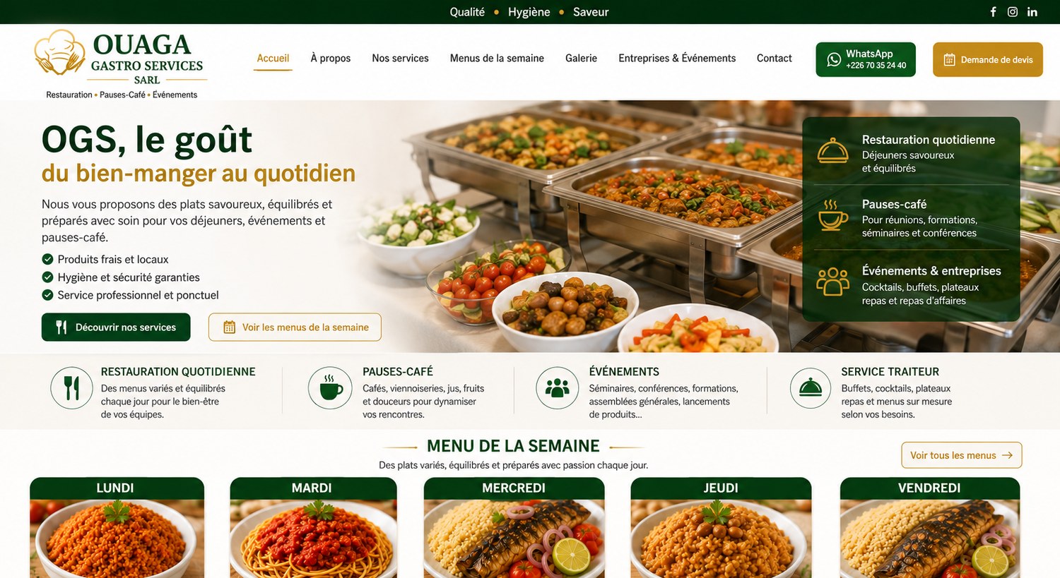 Restauration quotidienne